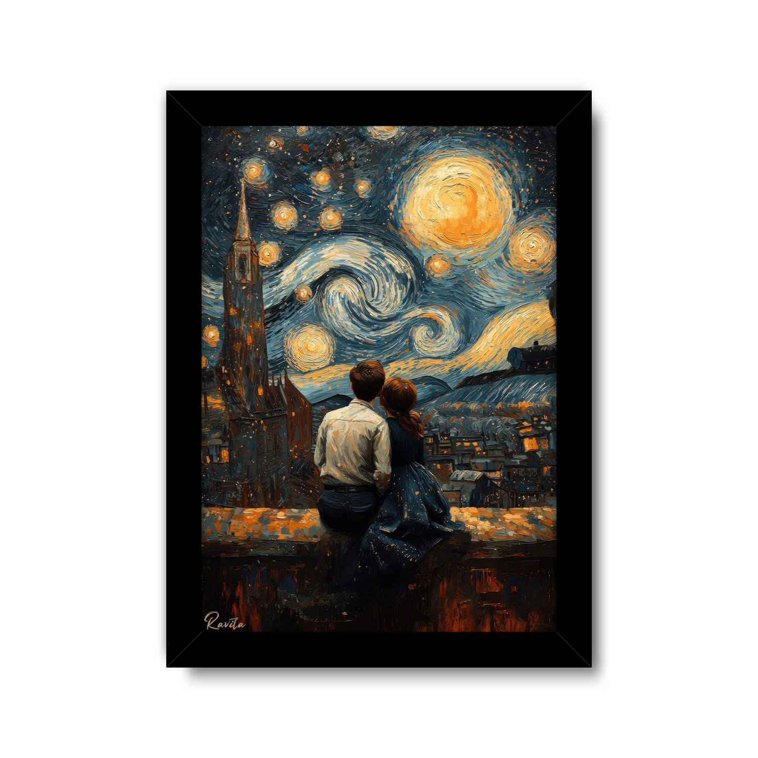تابلو تکی راویتا طرح عاشقانه ونگوک - Van Gogh Love کد 3816 تابلو تکی راویتا طرح عاشقانه ونگوک - Van Gogh Love کد 3816