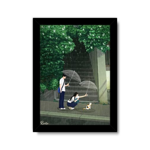 تابلو تکی راویتا طرح عاشقانه دونفره انیمه - Valentine کد 3821