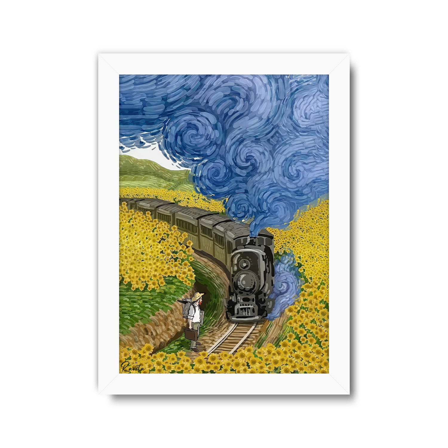 تابلو تکی راویتا طرح نقاشی سبک ون گوک – van gogh کد 3840 تابلو تکی راویتا طرح نقاشی سبک ون گوک – van gogh کد 3840