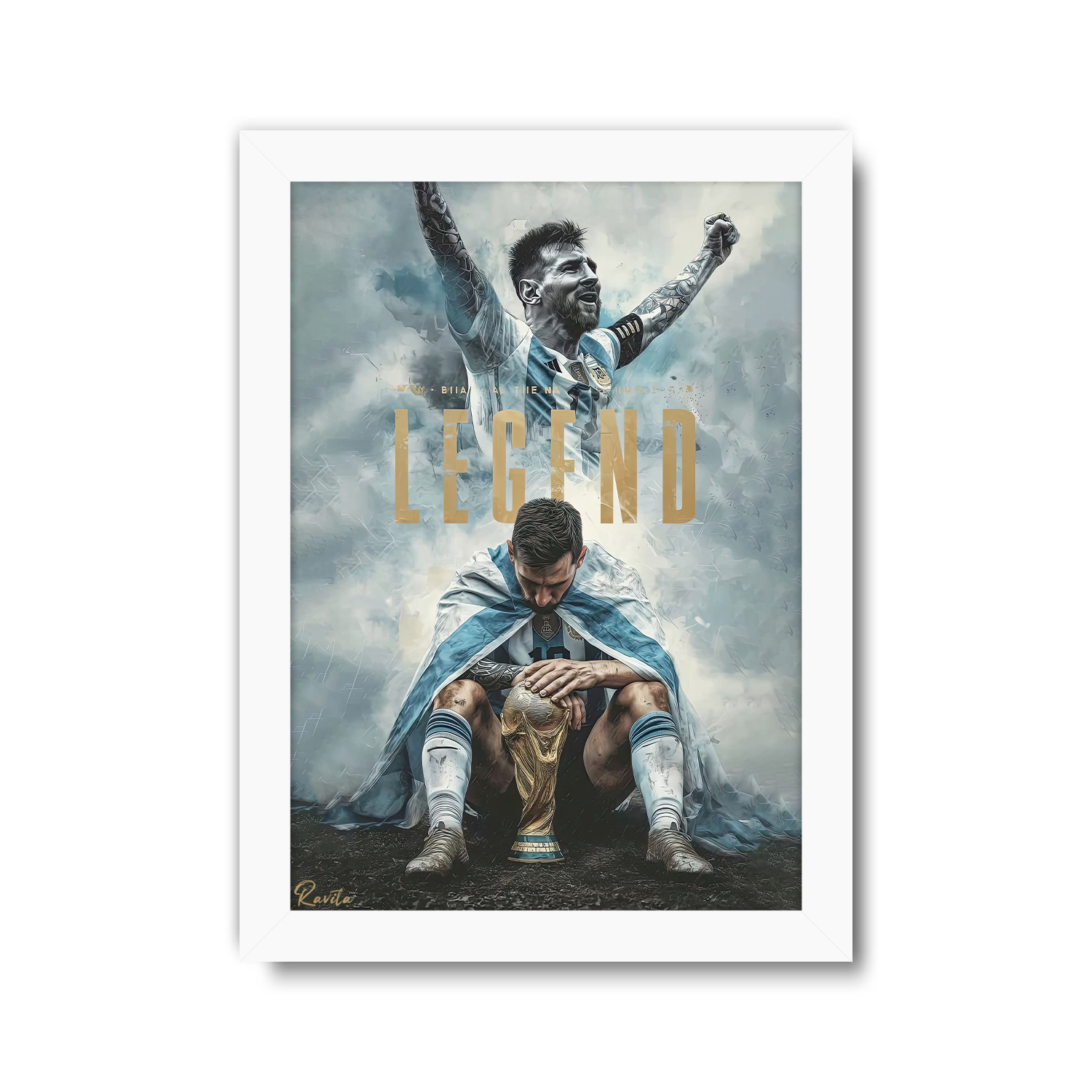 تابلو تکی راویتا طرح مسی - Messi کد 3748 تابلو تکی راویتا طرح مسی - Messi کد 3748
