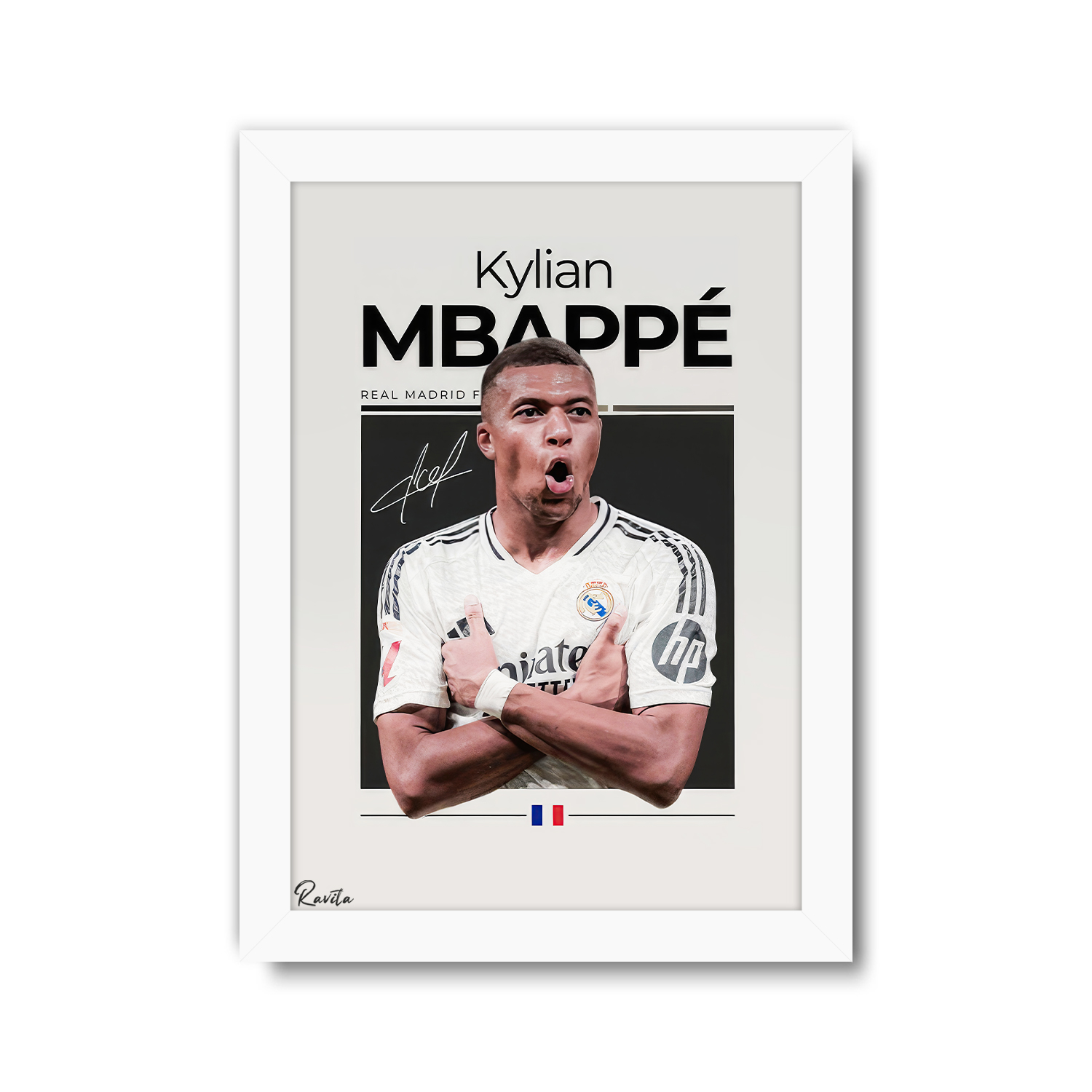 تابلو تکی راویتا طرح امباپه - Mbappe کد 3750 تابلو تکی راویتا طرح امباپه - Mbappe کد 3750