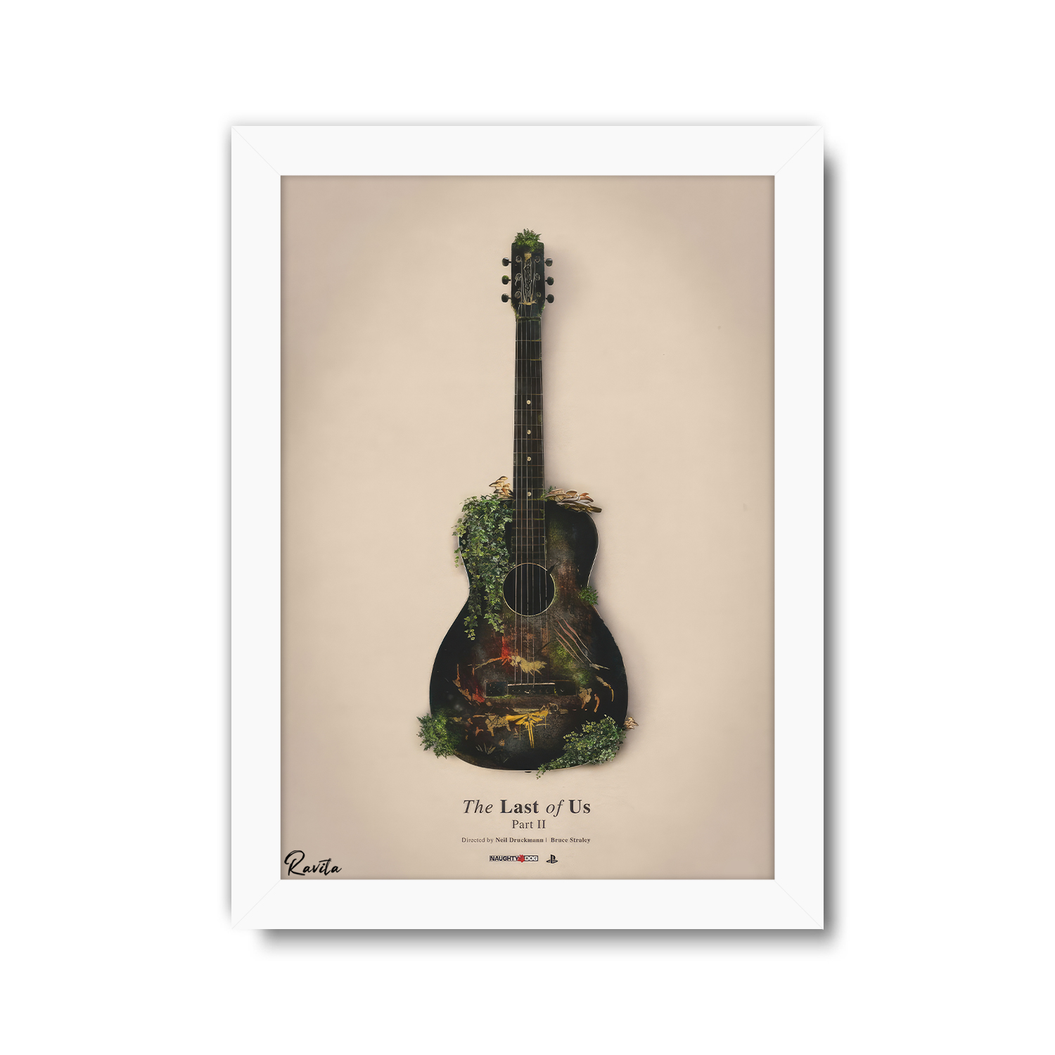 تابلو تکی راویتا طرح گیتار - guitar کد 3763 تابلو تکی راویتا طرح گیتار - guitar کد 3763