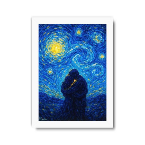 تابلو تکی راویتا طرح عاشقانه ونگوک - Van Gogh Love کد 3814