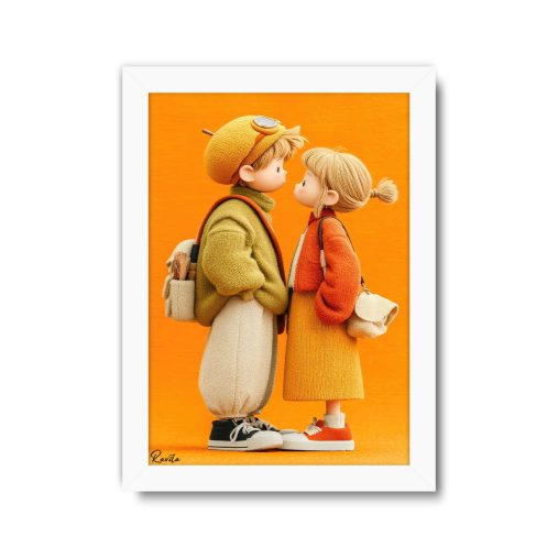 تابلو تکی راویتا طرح عاشقانه دونفره فانتزی - Valentine کد 3815