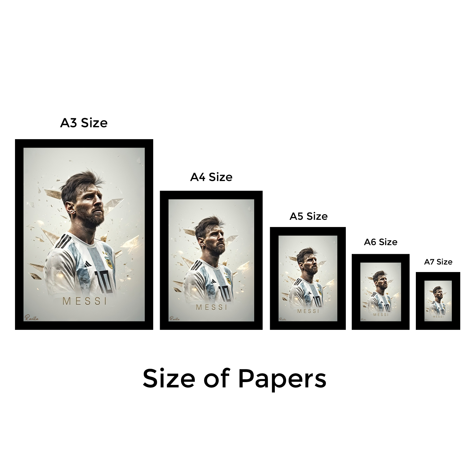 تابلو تکی راویتا طرح مسی - Messi کد 3749 تابلو تکی راویتا طرح مسی - Messi کد 3749