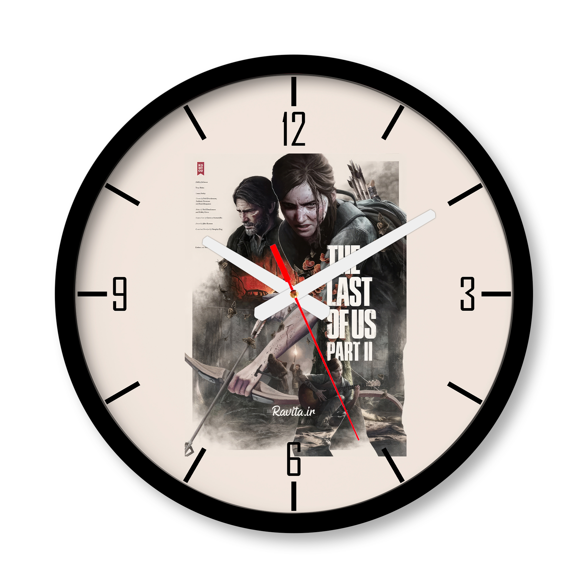 ساعت دیواری بزرگ راویتا طرح لست اف اس 2 - Last Of us کد 3729 ساعت دیواری بزرگ راویتا طرح لست اف اس 2 - Last Of us کد 3729