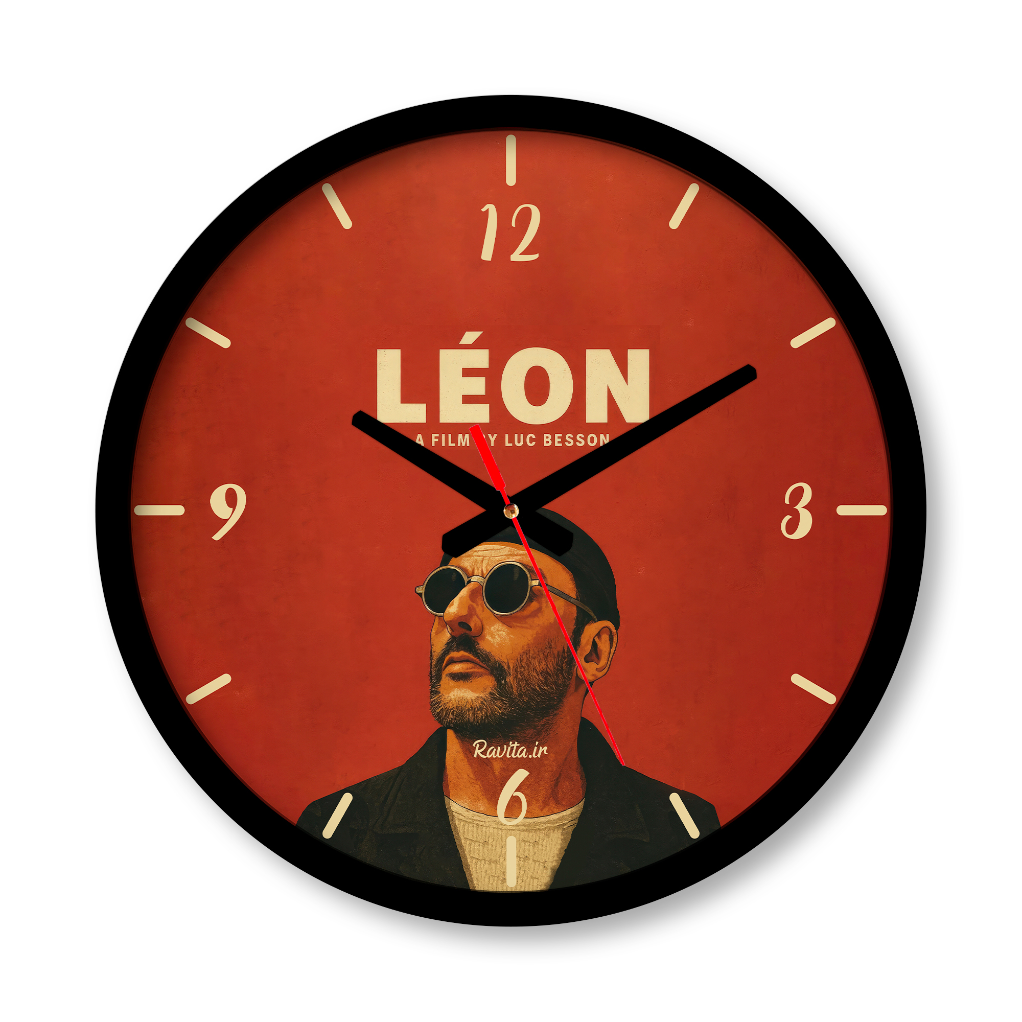 ساعت دیواری بزرگ راویتا طرح لئون - leon کد 3739 ساعت دیواری بزرگ راویتا طرح لئون - leon کد 3739