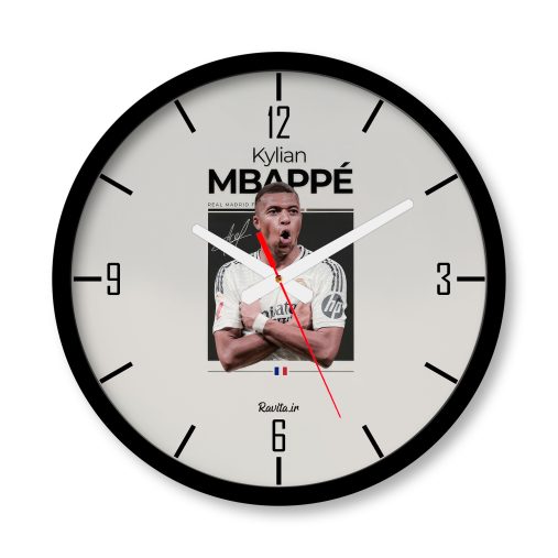 ساعت دیواری بزرگ راویتا طرح امباپه - Mbappe کد 3750