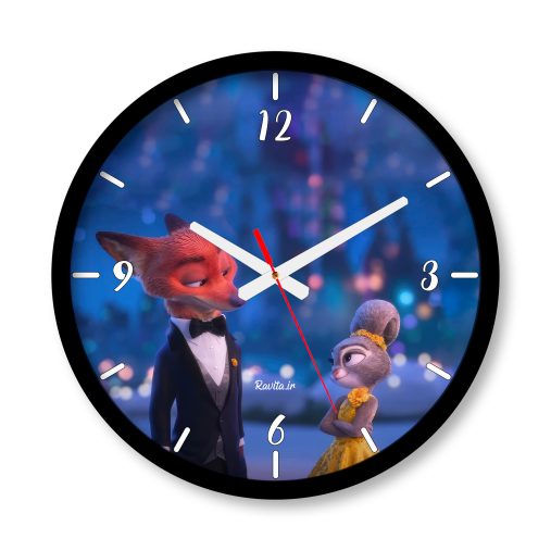 ساعت دیواری بزرگ راویتا طرح زوتوپیا - Zootopia کد 3754