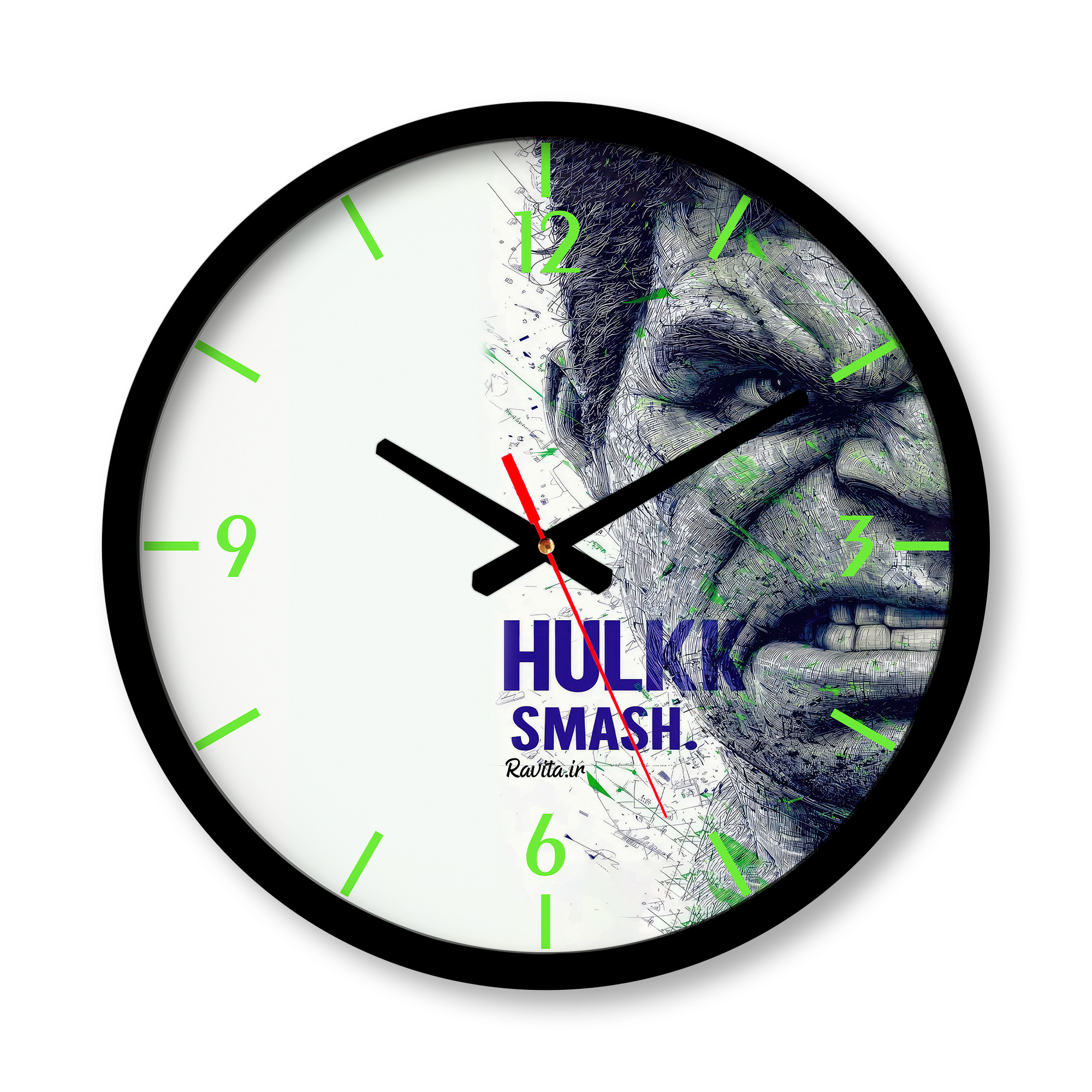 ساعت دیواری بزرگ راویتا طرح هالک - Hulk کد 3756 ساعت دیواری بزرگ راویتا طرح هالک - Hulk کد 3756