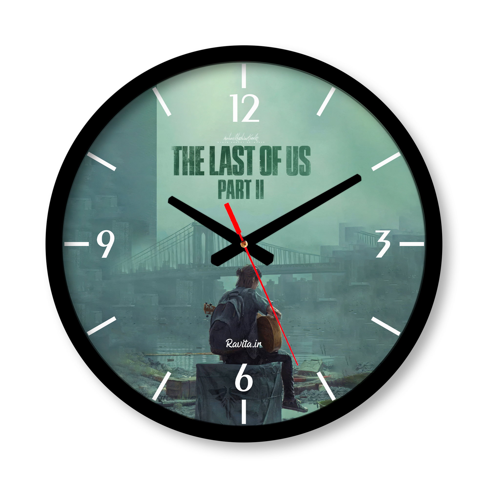 ساعت دیواری بزرگ راویتا طرح آخرین بازمانده - The last of Us کد 3765 ساعت دیواری بزرگ راویتا طرح آخرین بازمانده - The last of Us کد 3765