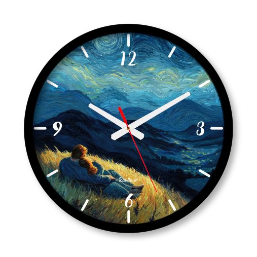 ساعت دیواری بزرگ راویتا طرح عاشقانه ونگوک - Van Gogh Love کد 3813