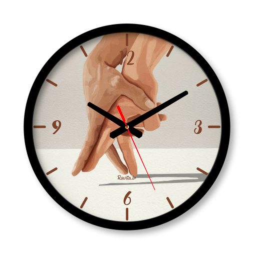 ساعت دیواری بزرگ راویتا طرح عاشقانه دونفره فانتزی - Valentine کد 3818