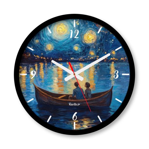 ساعت دیواری بزرگ راویتا طرح عاشقانه ونگوک - Van Gogh Love کد 3820