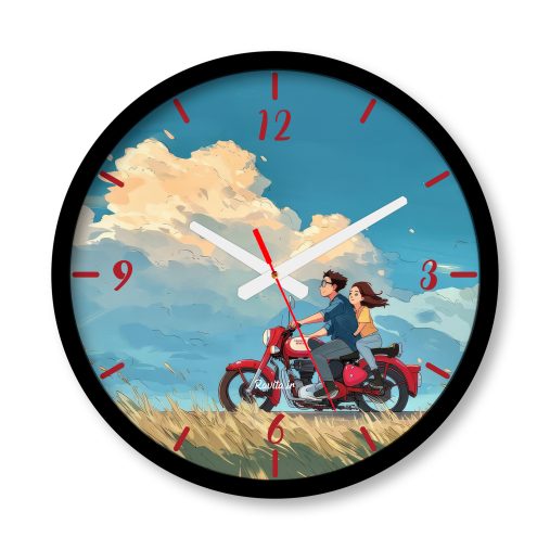 ساعت دیواری بزرگ راویتا طرح عاشقانه دونفره فانتزی - Valentine کد 3822
