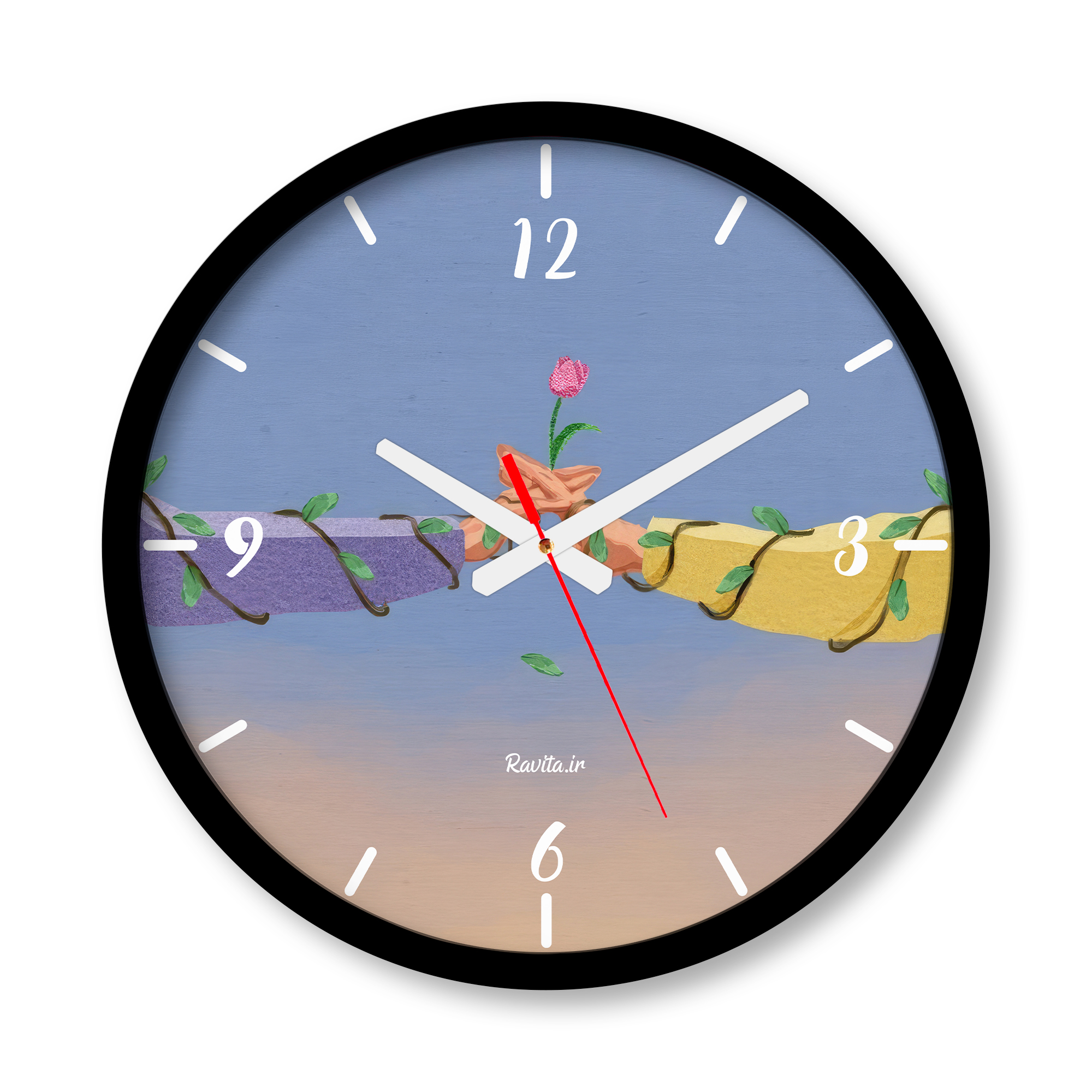 ساعت دیواری بزرگ راویتا طرح عاشقانه دونفره - Valentine کد 3823 ساعت دیواری بزرگ راویتا طرح عاشقانه دونفره - Valentine کد 3823