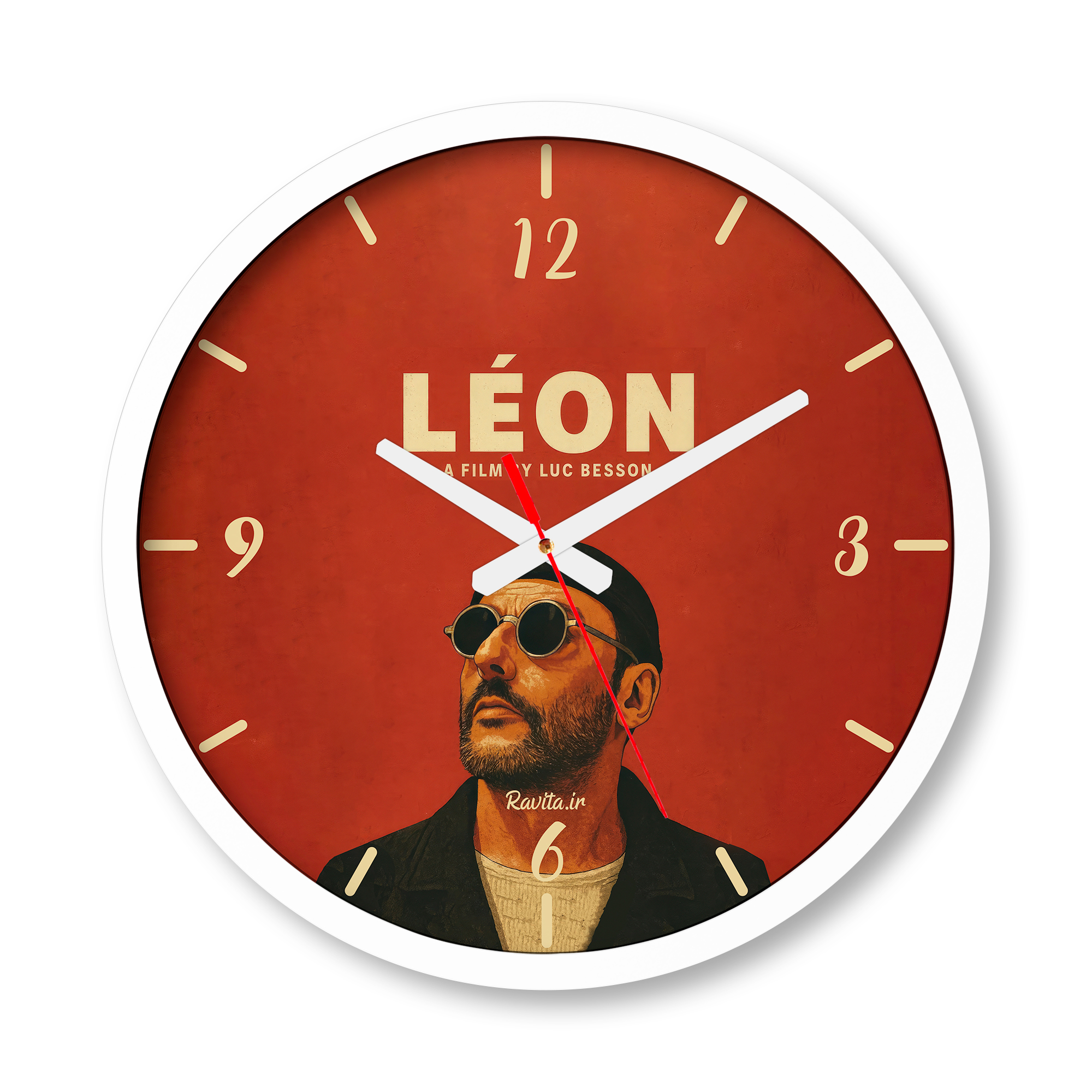 ساعت دیواری بزرگ راویتا طرح لئون - leon کد 3739 ساعت دیواری بزرگ راویتا طرح لئون - leon کد 3739