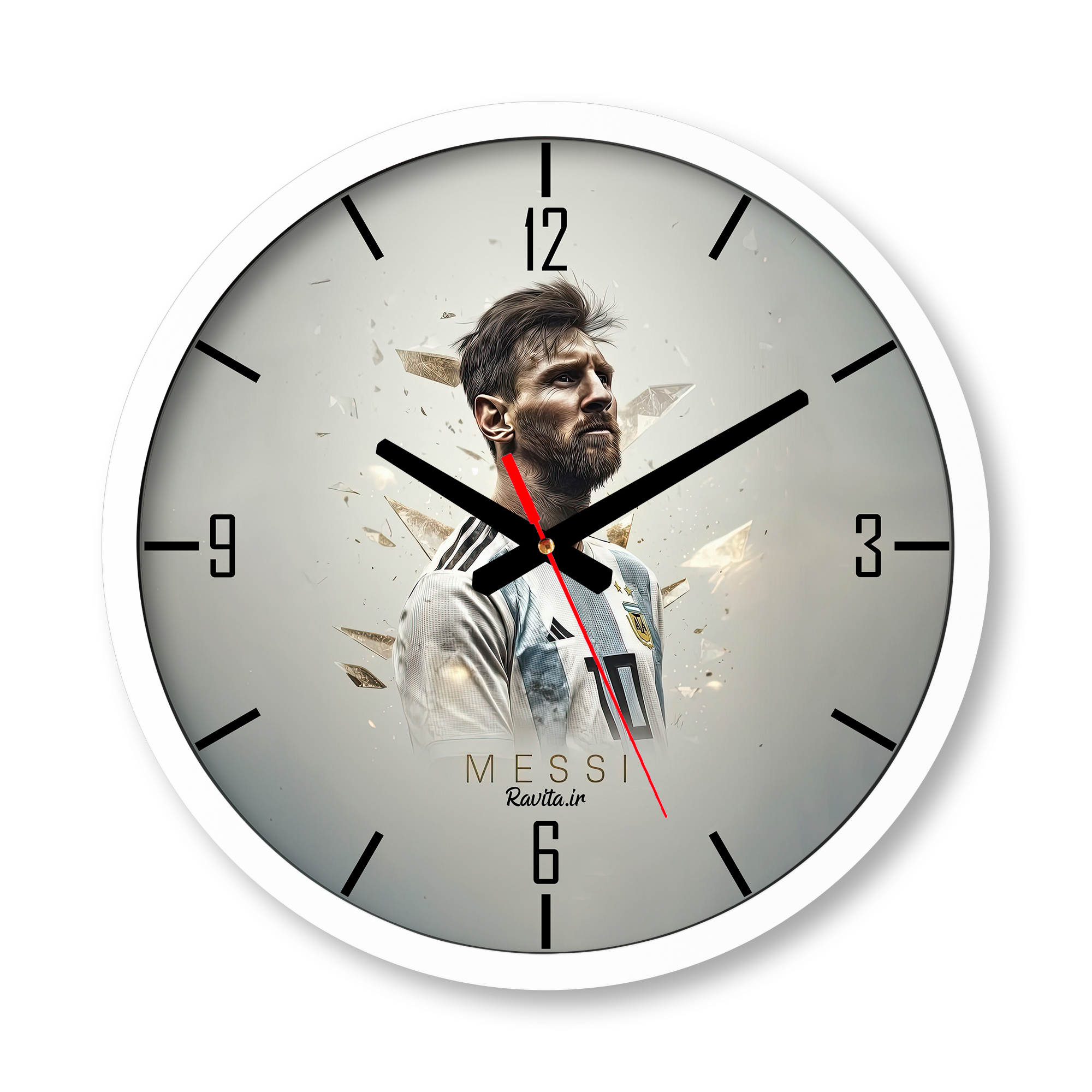 ساعت دیواری بزرگ راویتا طرح مسی - Messi کد 3749 ساعت دیواری بزرگ راویتا طرح مسی - Messi کد 3749