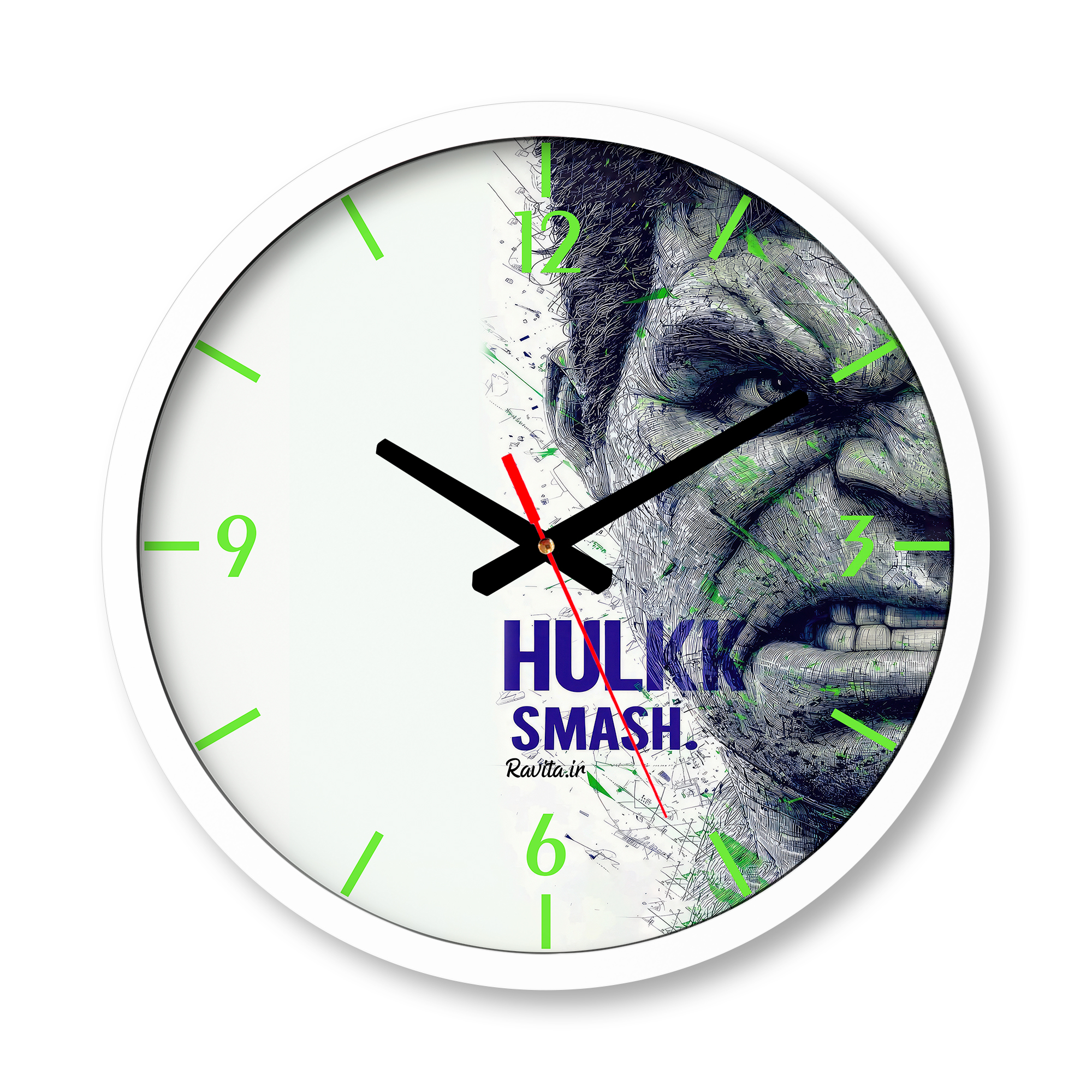 ساعت دیواری بزرگ راویتا طرح هالک - Hulk کد 3756 ساعت دیواری بزرگ راویتا طرح هالک - Hulk کد 3756
