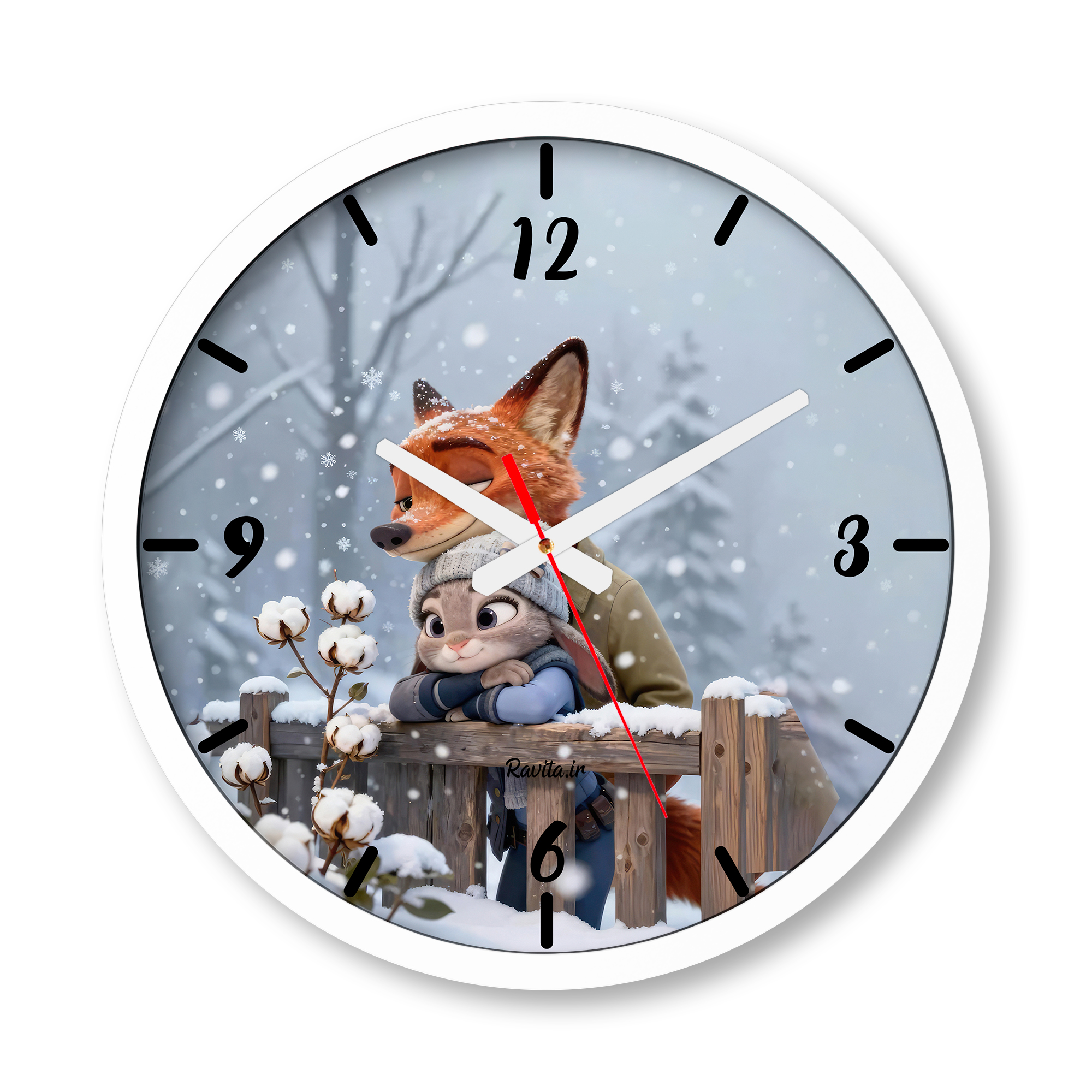 ساعت دیواری بزرگ راویتا طرح زوتوپیا عاشقانه دونفره - Zootopia کد 3759 ساعت دیواری بزرگ راویتا طرح زوتوپیا عاشقانه دونفره - Zootopia کد 3759