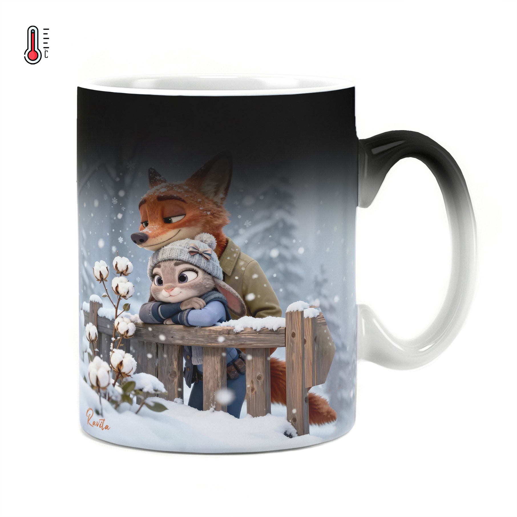 ماگ حرارتی راویتا طرح زوتوپیا عاشقانه دونفره - Zootopia کد 3759 ماگ حرارتی راویتا طرح زوتوپیا عاشقانه دونفره - Zootopia کد 3759