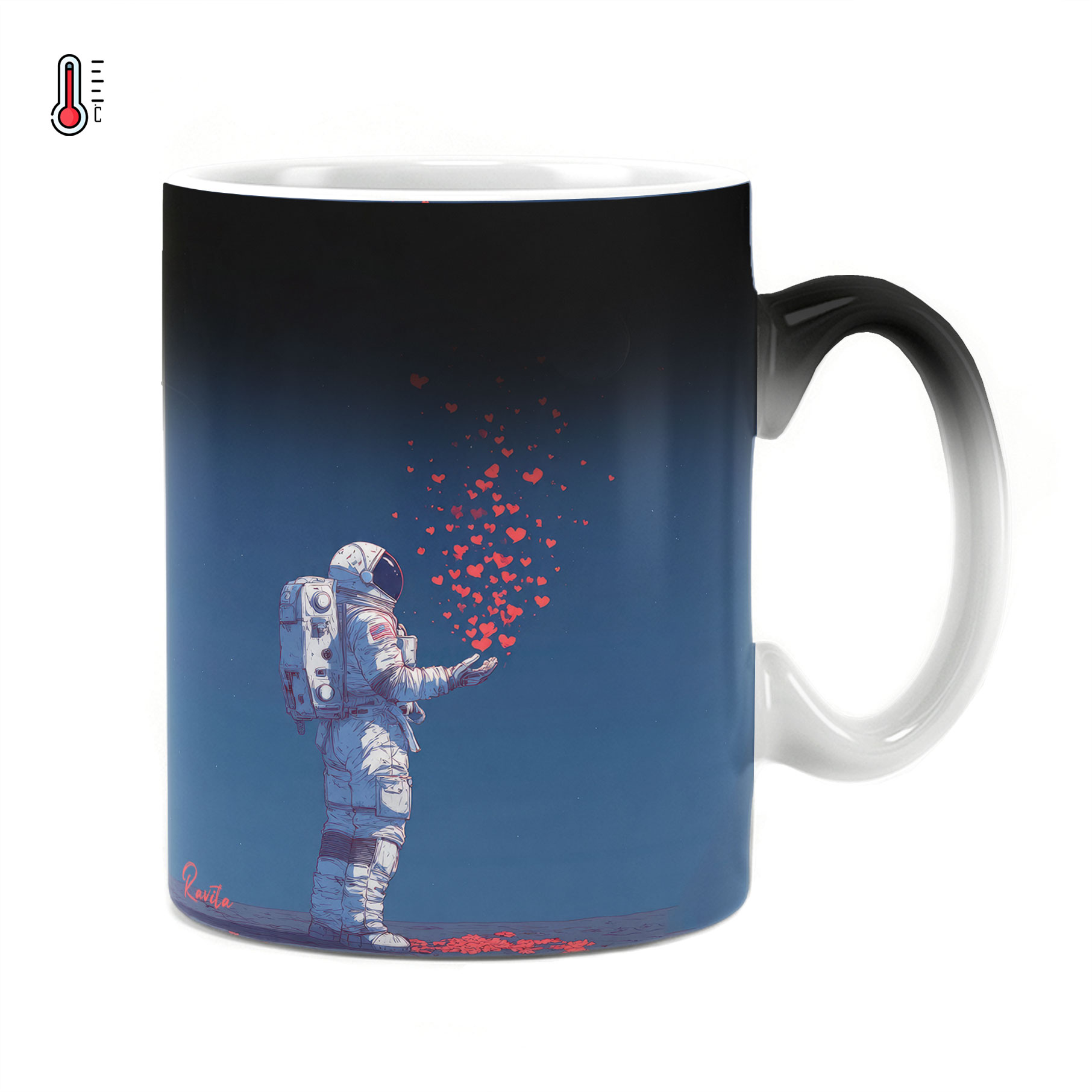 ماگ حرارتی راویتا طرح فضانورد عاشق - astronaut in love کد 3771 ماگ حرارتی راویتا طرح فضانورد عاشق - astronaut in love کد 3771