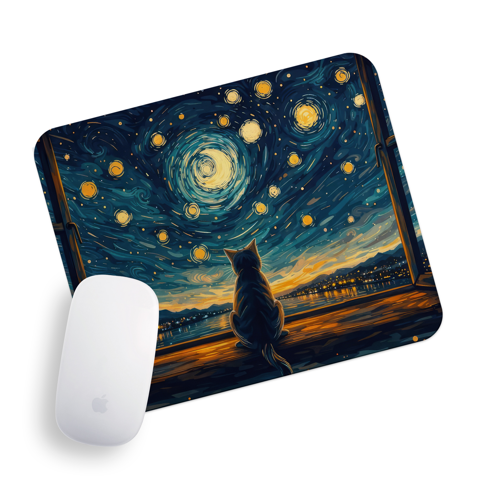 پدماوس راویتا طرح گربه به سبک ون گوک - Van Gogh کد 3836 پدماوس راویتا طرح گربه به سبک ون گوک - Van Gogh کد 3836