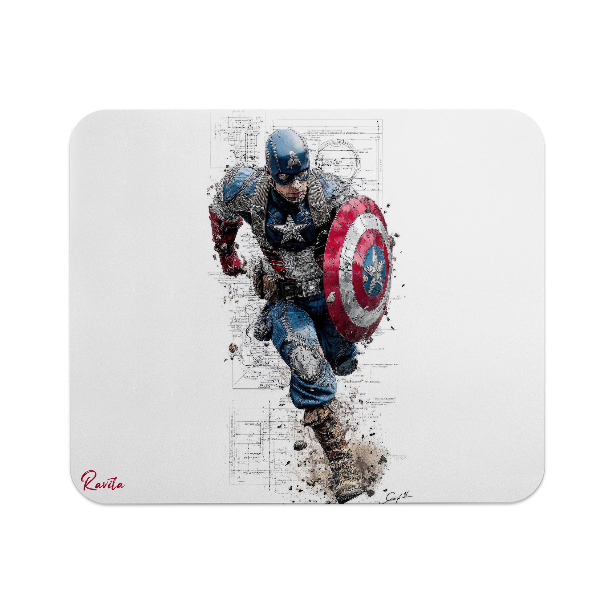 پدماوس راویتا طرح کاپیتان آمریکا - Captain America کد 3757 پدماوس راویتا طرح کاپیتان آمریکا - Captain America کد 3757