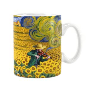 ساعت دیواری بزرگ راویتا طرح مزرعه آفتابگردان به سبک ون گوک - Van Gogh کد 3839