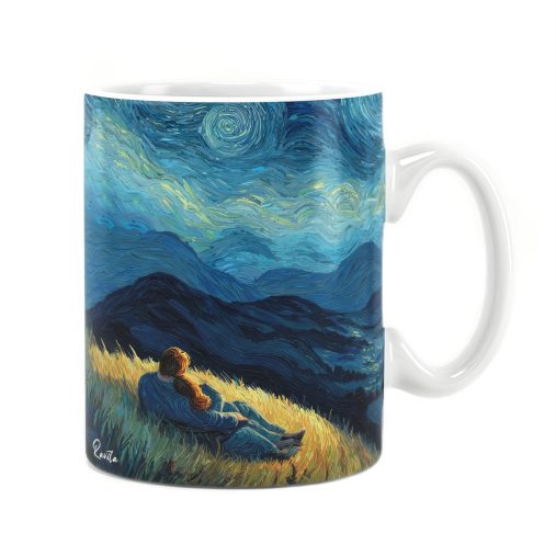 ماگ راویتا طرح عاشقانه ونگوک - Van Gogh Love کد 3813