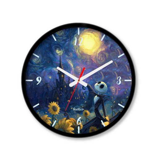 ساعت رومیزی دیواری راویتا طرح نقاشی سبک ون گوک – van gogh کد 3837