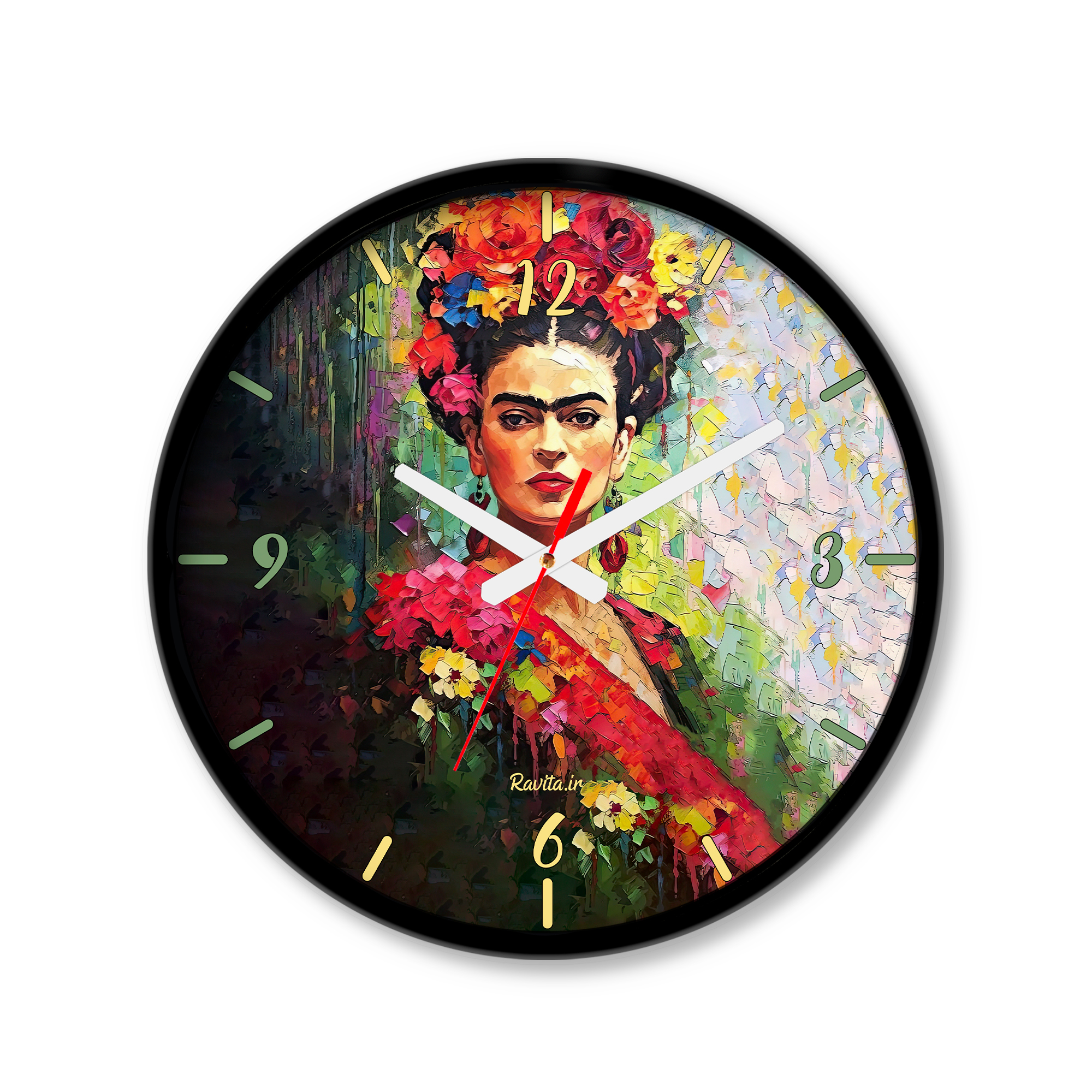 ساعت رومیزی دیواری راویتا طرح فریدا کالو - Frida Kahlo کد 3745 ساعت رومیزی دیواری راویتا طرح فریدا کالو - Frida Kahlo کد 3745