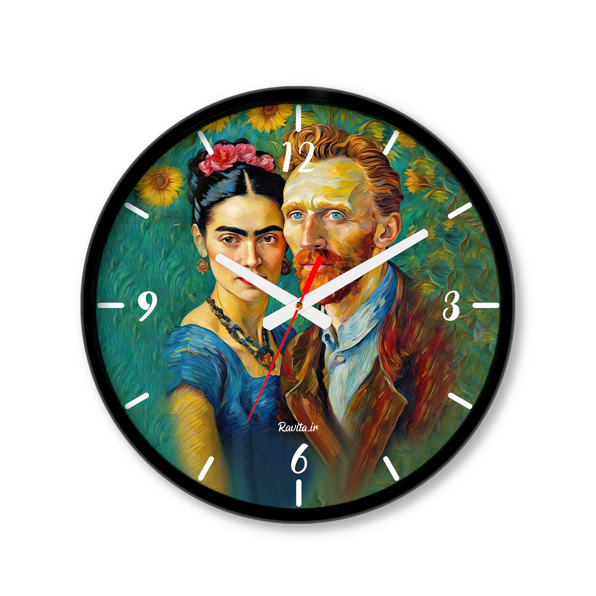 ساعت رومیزی دیواری راویتا طرح فریدا کالو - Frida Kahlo کد 3746 ساعت رومیزی دیواری راویتا طرح فریدا کالو - Frida Kahlo کد 3746