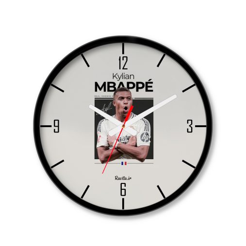 ساعت رومیزی دیواری راویتا طرح امباپه - Mbappe کد 3750
