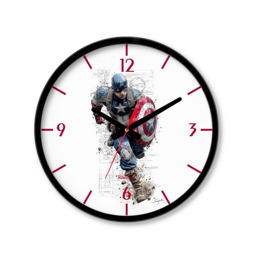 ساعت رومیزی دیواری راویتا طرح کاپیتان آمریکا - Captain America کد 3757