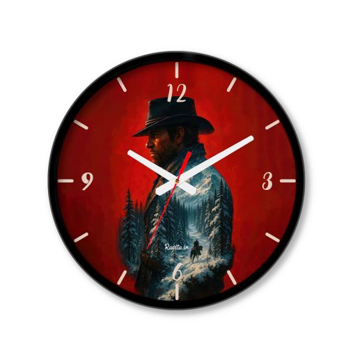 ساعت رومیزی دیواری راویتا طرح رد دد - Red Dead کد 3766