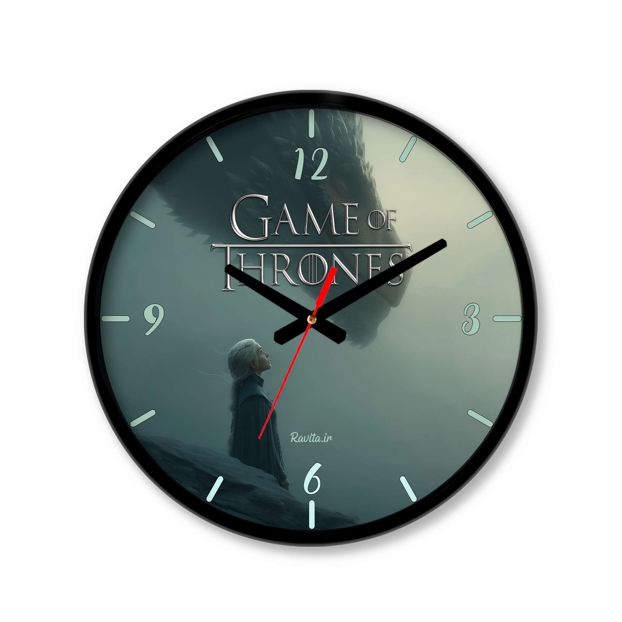 ساعت رومیزی دیواری راویتا طرح بازی تخت و جمشید - Game of Thrones کد 3770 ساعت رومیزی دیواری راویتا طرح بازی تخت و جمشید - Game of Thrones کد 3770