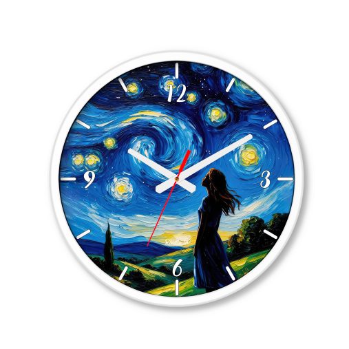 ساعت رومیزی دیواری راویتا طرح نقاشی سبک ون گوک – van gogh کد 3841