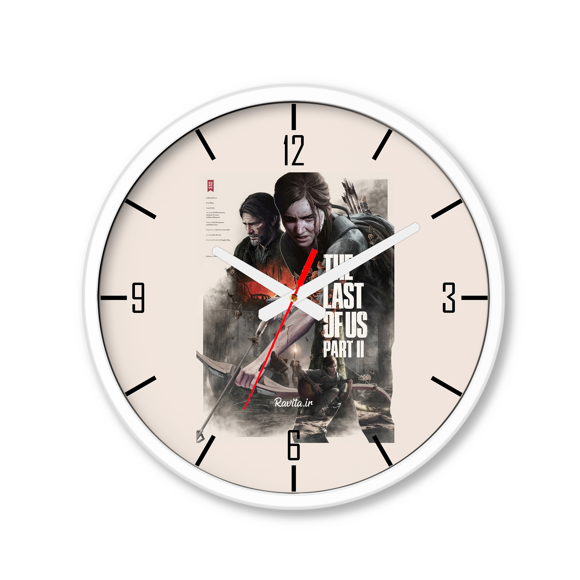 ساعت دیواری کوچک راویتا طرح لست اف اس 2 - Last Of us کد 3729 ساعت دیواری کوچک راویتا طرح لست اف اس 2 - Last Of us کد 3729