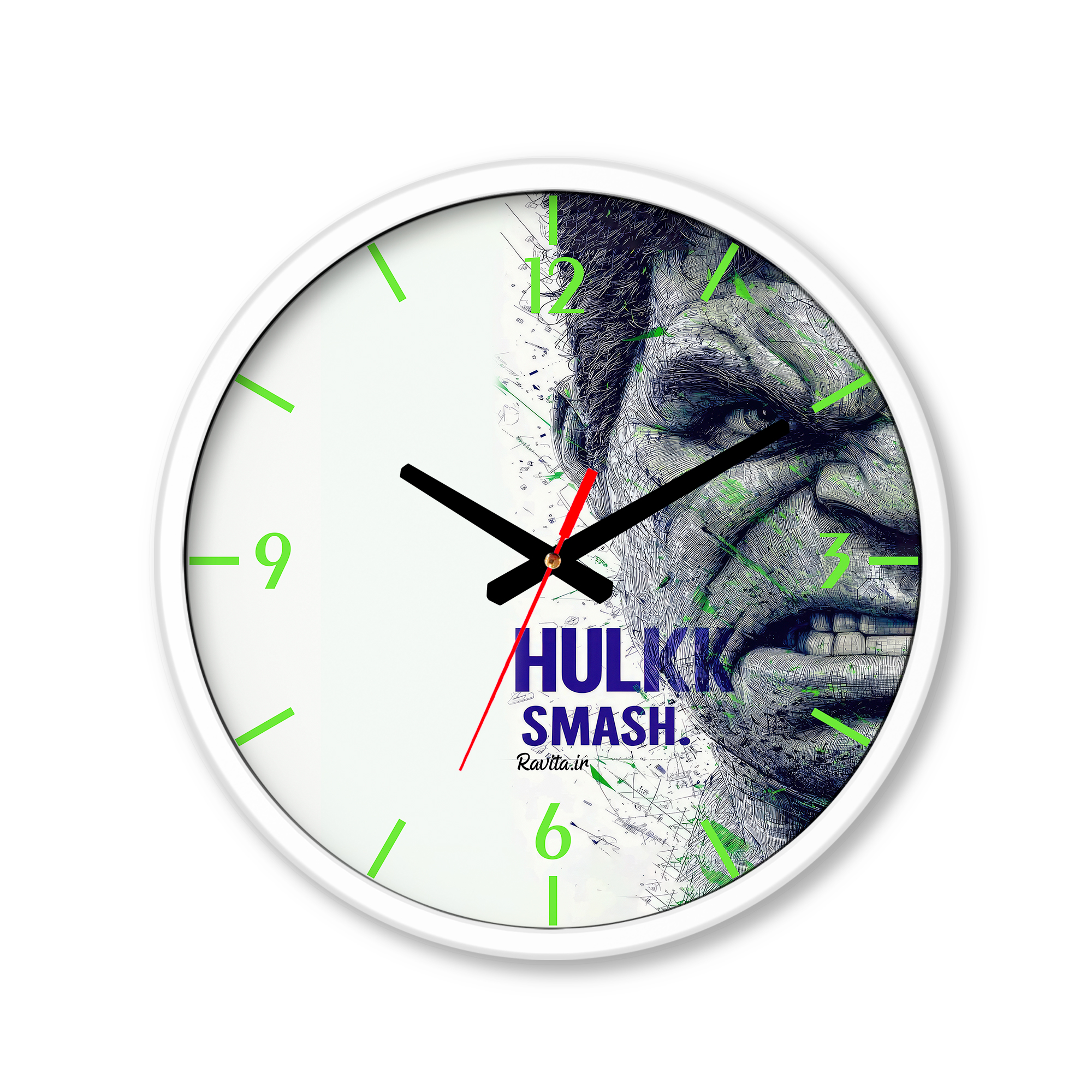 ساعت رومیزی دیواری راویتا طرح هالک - Hulk کد 3756 ساعت رومیزی دیواری راویتا طرح هالک - Hulk کد 3756