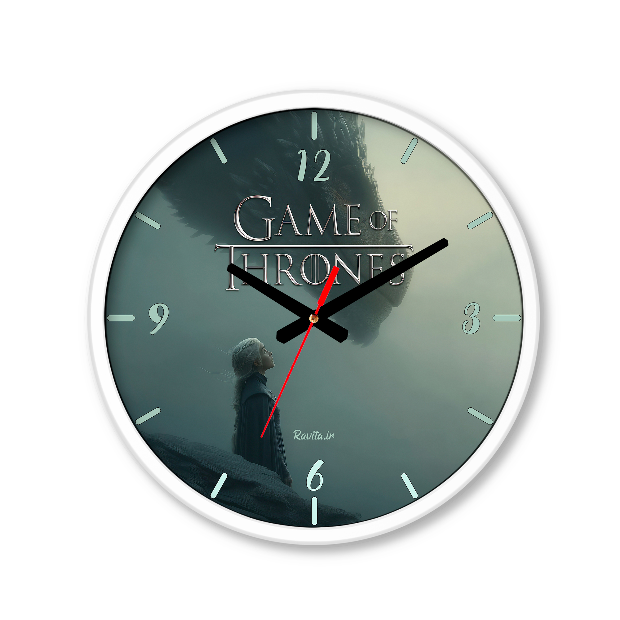 ساعت رومیزی دیواری راویتا طرح بازی تخت و جمشید - Game of Thrones کد 3770 ساعت رومیزی دیواری راویتا طرح بازی تخت و جمشید - Game of Thrones کد 3770