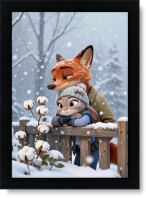 تابلو تکی راویتا طرح زوتوپیا عاشقانه دونفره – Zootopia کد 3759