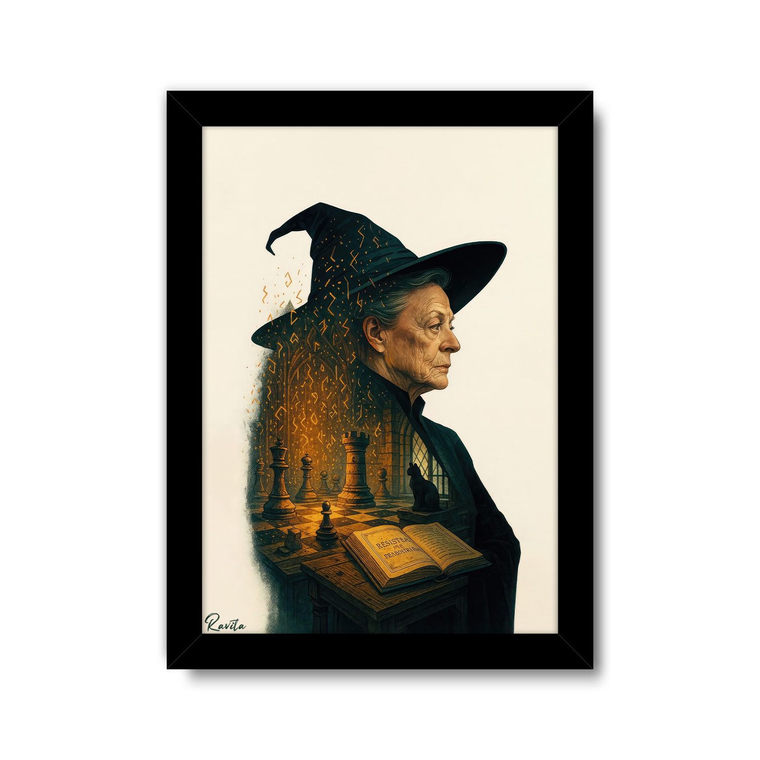 تابلو تکی راویتا طرح مینروا مک گونگال - Minerva McGonagall کد 3859 تابلو تکی راویتا طرح مینروا مک گونگال - Minerva McGonagall کد 3859