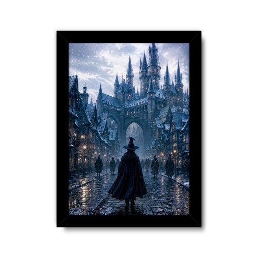 تابلو تکی راویتا طرح هری پاتر و شب برفی - Harry Potter and the Snowy Night کد 3863