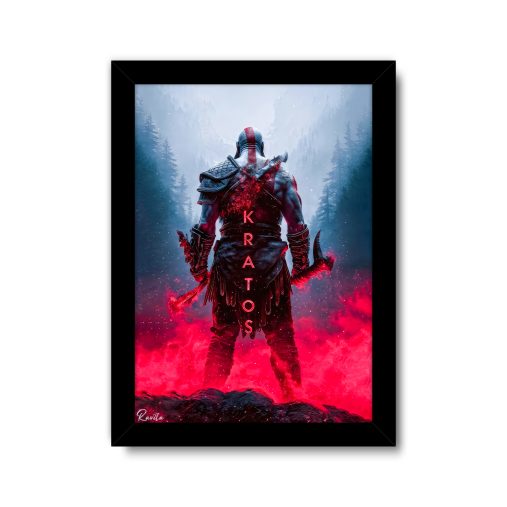 تابلو تکی راویتا طرح کریتوس خدای جنگ - Kratos God of War کد 3914