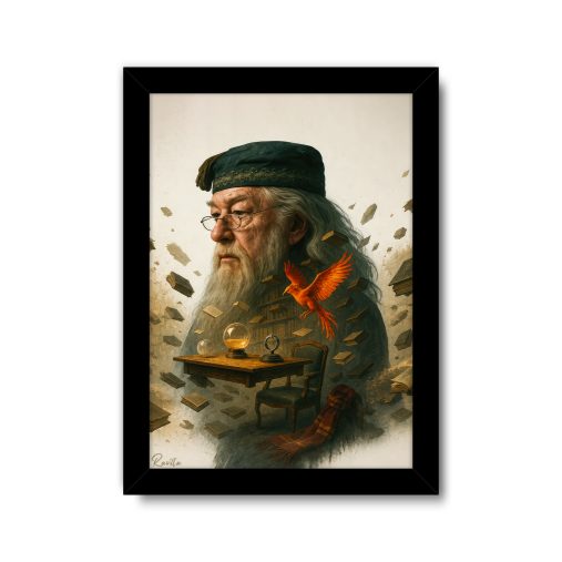 تابلو تکی راویتا طرح آلبوس دامبلدور و ققنوس - Dumbledore and the Phoenix کد 3854