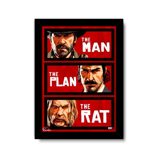 تابلو تکی راویتا طرح آرتورمورگان داچ ون‌درلیند و مایکا بل رد دد ردمپشن ۲ Red Dead Redemption 2 کد 3931