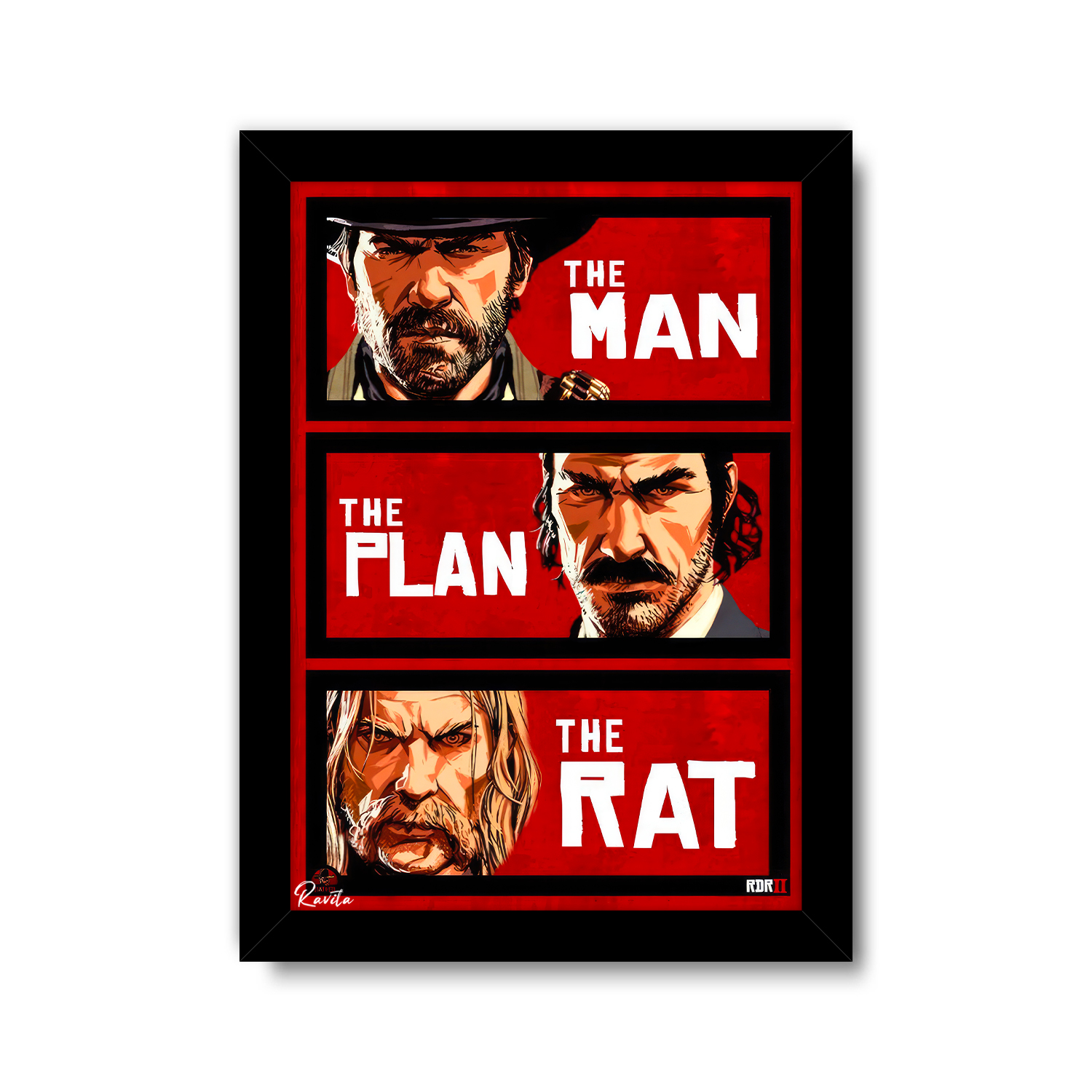 تابلو تکی راویتا طرح آرتورمورگان داچ وندرلیند و مایکا بل رد دد ردمپشن ۲ Red Dead Redemption 2 کد 3931 تابلو تکی راویتا طرح آرتورمورگان داچ وندرلیند و مایکا بل رد دد ردمپشن ۲ Red Dead Redemption 2 کد 3931
