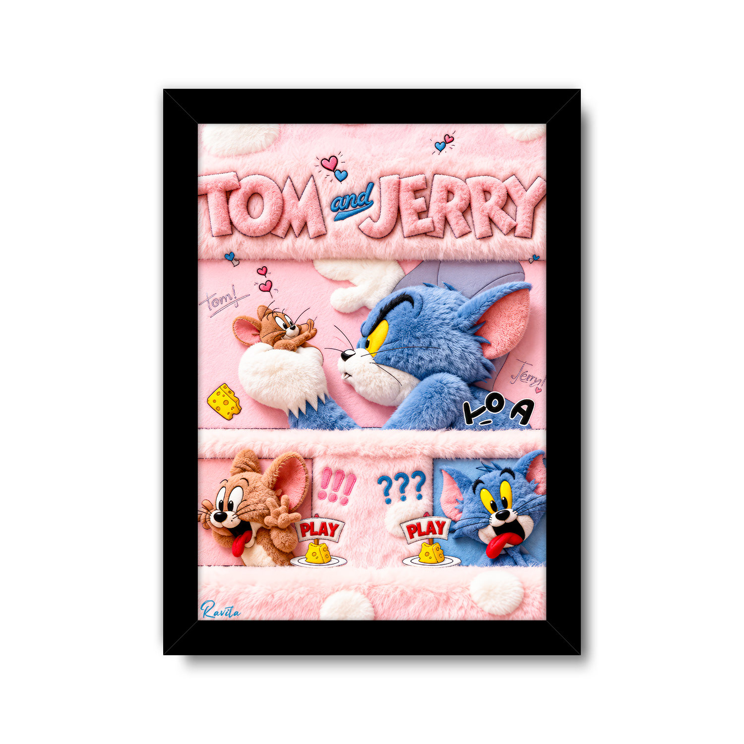 تابلو تکی راویتا طرح تام و جری - Tom & Jerry کد 3941 تابلو تکی راویتا طرح تام و جری - Tom & Jerry کد 3941