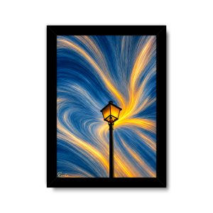 ساعت دیواری بزرگ راویتا طرح چراغ شب پرستاره ونگوک - Van Gogh Starry Night Lamp کد 3942